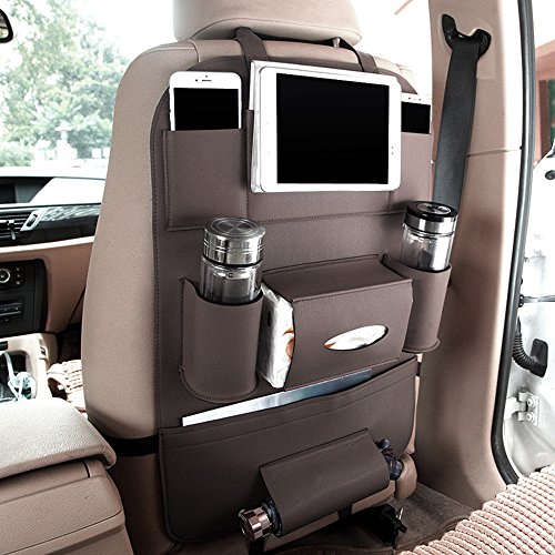 Auto Rücksitz Organizer, Pushingbest Auto Rückenlehnenschutz Autositz Organizer Autositztasche Reisewagensitzbeutel, Kinder Rücksitzschoner Kick-Matten-Schutz passend für die meisten den Autositz, 1pc - 7