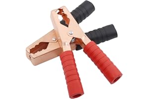 Greluma 1 Paar 200A Batterie-Überbrückungskabelklemmen,robuste Krokodilklemmen,Überbrückungskabel-Boost-Klemme,Autobatterie-Ladeklemmen,geeignet für Auto,Auto,Fahrzeug,Boot
