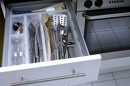 Rotho 1788000096 Schubladen Ordnungssystem aus Kunststoff, transparenter Schubladenorganizer, flexibel und modular einsetzbar, hergestellt in der Schweiz, Mass 15 x 8 cm - 2