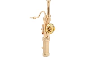 GONETRE Instrumento Fagot Broche de Instrumento de Fagot Mini Broche de Instrumento Chapado en Oro Fagot de Cobre Instrumento Musical Broche de Fagot con Caja de Regalo