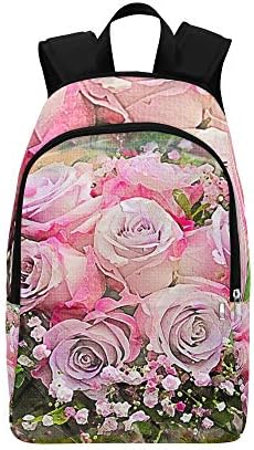 Flowers Bouquet Wedding Art Nature Abstract Casual Daypack Travel Bag College School Backpack for Mens and Women
