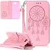 Produktbild Neu ISENPENK Huawei Y5 2/Huawei Honor 5/Huawei Honor Play 5/Huawei Honor 5 Play Hülle Leder [Rosa],Muster Campanula Huawei Y5 2/Huawei Y5II Tasche Wallet Flip Case 3-in-1 Bookstyle Geldbörse Magnet Tasche Standfunktion Schutzhülle Tasche Credit Card Slots Wallet Case