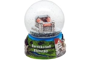 SCHNEEKUGELHAUS 30030 Souvenir Schneekugel Eichstätt Willibaldsburg Deutschland Reiseandenken 65mm Durchmesser Schüttelkugel Altmühltal Bayern