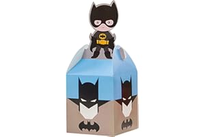 Qemsele Scatole Borse Festa per bambini, 20 Pcs Scatole Caramelle scatole di regalo Borse Sacca Sacchettini del per Tema riutilizzabile Festa di Compleanno Bambini bomboniare Sacchetto Festa (Bat)