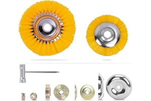 AICHILRA Cepillo desbrozadora Universal, Juego de 2 cepillos de Nailon de 200 mm y 152 mm x 25,4 mm, Cepillo para Malas Hierbas,Cepillo para Desbrozadora,Cepillo Redondo de Rueda