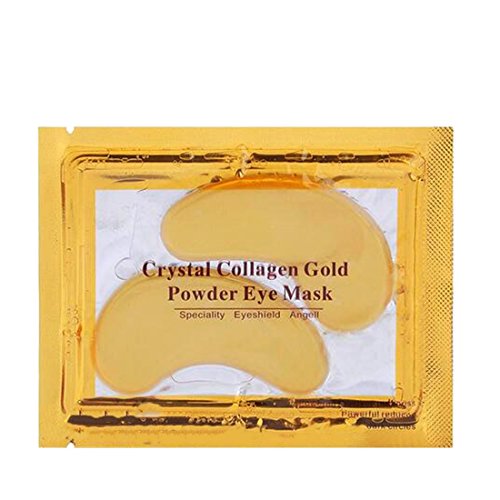 Preisvergleich Produktbild Bequeme Frauen 10pcs Goldkristallkollagen Augen Schablonen Augen Patches Skin Care