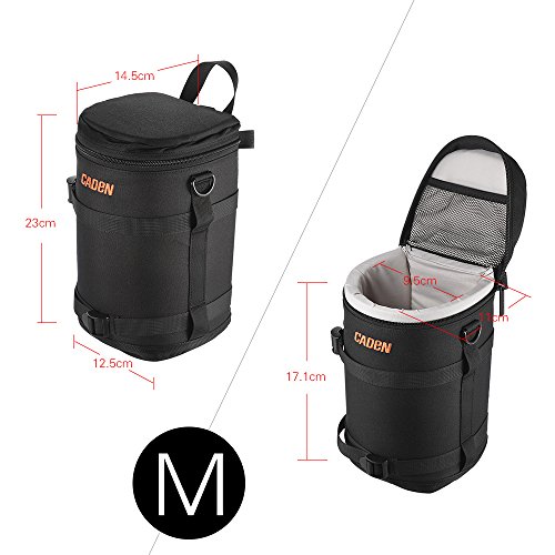 CADEN S   M   L Camera Lens Case Kit   paisse de Eatra antichoc de protection lentille sac pochette protecteur pour Canon Nikon Sony Tamron Sigma w   sangle