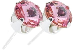 pewterhooter® London Collection Sparkling 6mm 925 Silver stud earrings for Women. Made in the UK.