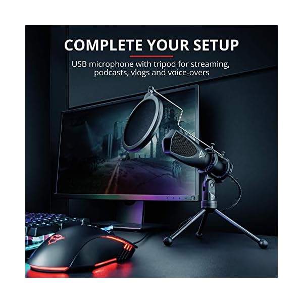 Trust Gaming GXT 232 Mantis - Micrófono USB con trípode para streaming, PC, PS4, PS5 - Negro - Image 4