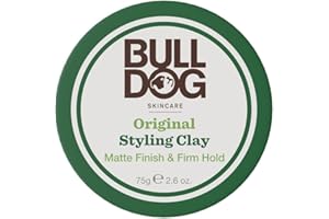 BULLDOG SKINCARE - Argile coiffante originale pour homme | Finition mate et tenue ferme | 75 g