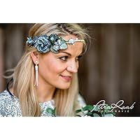 Brauthaarband Blumenkranz Blüten Diadem Braut Frisur Hochzeit Boho C11