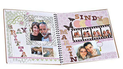 Ringbuch-Album 30,5 x 30,5 cm Pappmaché Fotoalbum Ringbuch Rezeptbuch, von VBS - 6