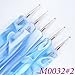 Beautylife 5 Pcs Blue 2 Way Nail Art Tool Marbleizing Dotting Pen + 15Pcs White Nail Art Design Painting Drawing Brushes Set
