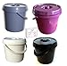2 X Ur Choice 14 Litre Nappy Bucket with Lid - Cream + 200 Nappy Bags Free
