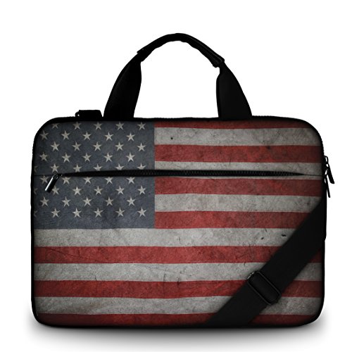 Silent Monsters Canvas Schutzhülle mit Zubehörfach 39,6 cm (15,6 Zoll) für Laptop USA