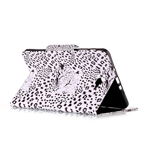 Samsung Galaxy Tab A 10.1 T580 Ledertasche Smart Cover,Samsung Galaxy Tab A T580 Hülle,Ekakashop Ultradünn Fashion Bunt Leopard Muster Painting Flip Cover im Bookstyle Kunstleder Schutzhülle Magnetverschluss PU Leder Schale Ständer Hülle Case TPU Innere Tasche Etui mit Magnetverschluss Wallet Kreditkarte Card Holder Slot für Samsung Galaxy Tab A SM-T580 SM-T585 10.1 Zoll + 1x Kostenlos Ständer (Farbe zufällig) - 6