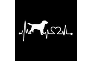 Xuniu Adesivi per Auto, Labrador Retriever Battito Cardiaco Love Decal Car Styling Decorazione Accessori