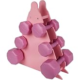 PSSPOR 3 Set Pembe Renk Dambıl Seti + Stand (2 Adet 1KG - 2 Adet 2KG - 2 Adet 3KG + Stand)