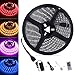 Produktbild LED Strip 5M, Nasharia 300 LEDs Streifen Kit SMD 5050 RGB LED Lichtband mit 44 Tasten Fernbedienung IP65 Wasserdicht Selbstklebend für Weihnachten Heim Küche Auto Dekoration [Leim ist stärker]