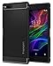 Price comparison product image Razer Phone Case, Spigen [Rugged Armor] [Black] Original Patent Carbon Fiber Design Flexible Slim TPU Perfect Grip Ultimate Protection for Razer Phone (2017) - Black - S04CS23027