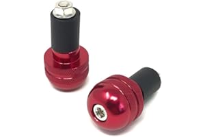ALCHEMY PARTS Moto Terminali Pesi Anodizzato Per 22mm 7/8" Manubrio - Rosso