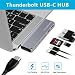 Produktbild TJFOREVER USB C-Hub Adapter 3.1 mit Ladeanschluss Typ C 7 in 1 Dual Type-c Dockingstation Thunderbolt 3 Hub für 2016/2017 MacBook Pro mit 100W Stromversorgung, USB-c, 4K HDMI, 2xUSB 3.0, SD und microSD Kartenleser