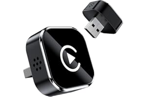 Tomedeks 1 Pieza Adaptador Carplay Inalambrico,Adaptador Android Auto Inalambrico, Convierte Cableado a Inalámbrico, Plug & Play,2 en 1 Compatible con Android Auto