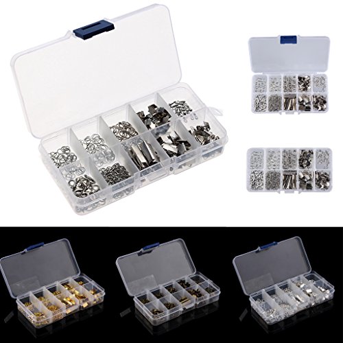 Verbindungsringe Schmuckherstellung Set Starter Kit Ohrring Armband Halsketten Schmucksachen – Silber, 5MM-20MM - 4