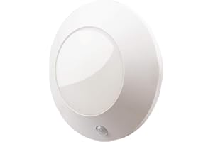 BIGLIGHT Wireless Battery Operated Motion Sensor LED Ceiling Light, Motion Light for Shower Shed Hallway Pantry Stairway Closet Entrance Corridor Bathroom Shed, 250 Lumens, 5 Inch, Warm White
