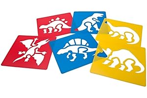 READY 2 LEARN Washable Plastic Stencils | Dinosaur