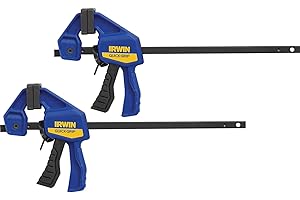 Quick-Grip Irwin 53006 Micro Clamp (1 x This pack contains 2 Spring Clamps), Black, 100mm