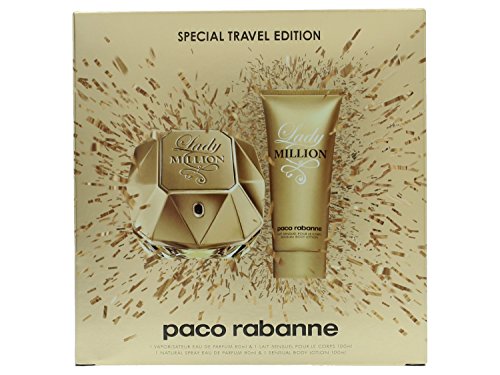 Paco Rabanne Lady Million Set femme/woman, Eau de Parfum Vaporisateur/Spray 80 ml, Bodylotion 100 ml, 1er Pack (1 x 180 ml) - 2