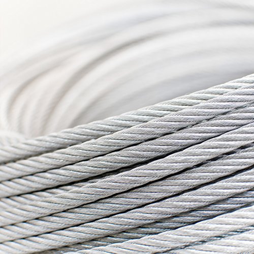 [DQ-PP] 100 m Drahtseil 2mm TOP ARTIKEL 6×7 Stahlseil verzinkt Drahtseil Seil Stahl Draht Forstseil Windenseil - 5
