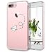 Produktbild GrandEver Hülle für Apple iPhone 7 Plus Transparent Weiche Silikon Handyhülle Gel TPU Bumper Durchsichtig Schutzhülle mit Lieblich Papierflieger Muster Rückschale Klar Handytasche Anti-Kratzer Ultra Slim Rückseite Soft Case Cover