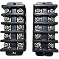 40 A Bakelite Open Connector 5 Way Screw Terminal Block Terminal Connection Wires (Pack of 2)