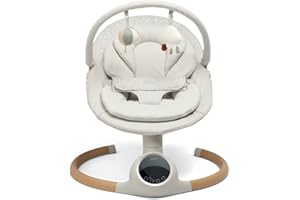 Mamas & Papas Alto Smart Baby Swing, Touchscreen, Multi Speed, Melodies, Bluetooth and Remote Control - Cashmere