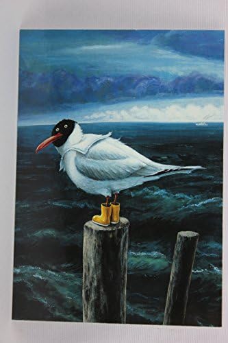'A6 Postcard •; 4721 "Lach Seagull [•, Artist: Rudi Beach • Satire •, Fantastik •; Holiday
