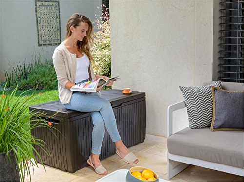 Keter Auflagen- und Universal Wood Style Box, Springwood, 305 L, braun - 5