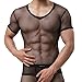 Produktbild Jastore® Transparent Herren Sexy Unterhemd Tank Top T Shirt Achselhemd Unterwäsche Body (L, Schwarz)