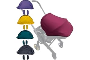 Brogtorl Baby Stroller Canopy Sun Shade Textile Compatible with Doona Car Seat and Pushchair (Wine Red)