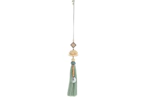 Vaguelly Pendentif De Rétroviseur Voiture Fleur De Lotus Suspendu Avec Corde Tissée Décoration Artisanale Pour Voiture Maison Mariage Bureau