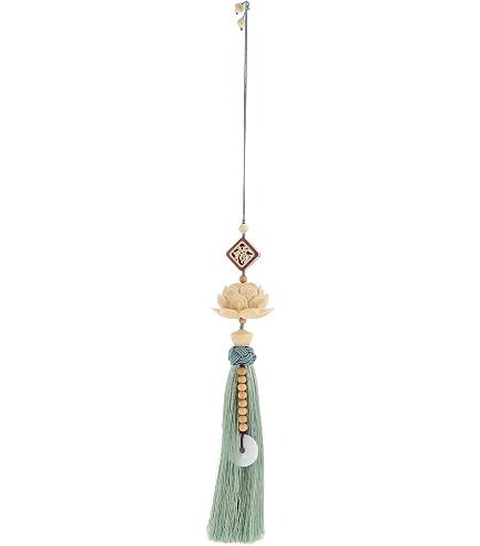 Pendentif Rétroviseur Voiture Bohème Tissé Main - Corde Coton Et Perles Bois - Diffuseur Huiles Essentielles - Déco Intérieur