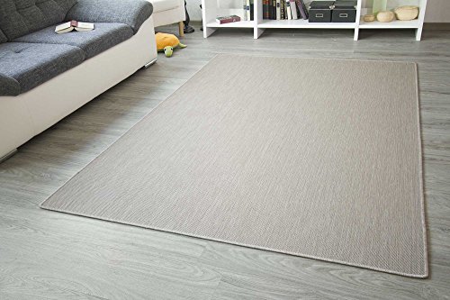 In- und Outdoor Teppich Gotland Exklusiv Beige Grau Webteppich Gut Siegel, Größe: 200x200 cm