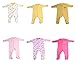 Baybee Premium Quality Full Sleeve Cotton Sleep Suit - Romper Set with Ribs for New Borns (Pack of 6) RS.1199.00