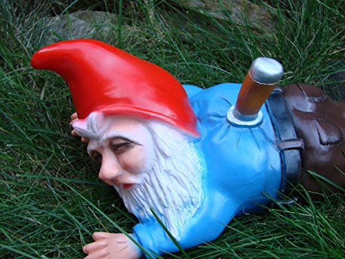 Gartenzwerg erstochen aus bruchfestem PVC Zwerg Made in Germany Figur - 2