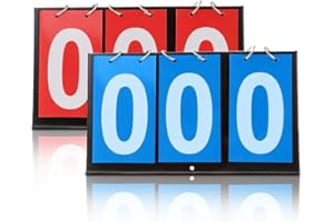 YURINWOO 2 Stück Tragbare Anzeigetafel 6 Stellig Sport Anzeigetafel Digital Klappbar Wasserdichte Punktetafel für Basketball, Fußball, Volleyball,Baseball,Schwimmen Für Wettkämpfe Indoor und Outdoor