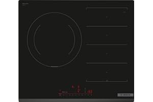 Bosch - Placa de Inducción, 60 cm, Serie 6, FlexInducción y Zona de 28 centímetros, Electrónica DirectSelect, PerfectFry Plus, Home Connect, Negro, PXJ631HC2E