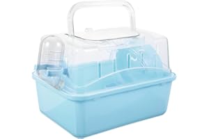 Toddmomy Gabbia Per Criceti Trasparente Con Tetto Panoramico Custodia Da Viaggio Per Piccoli Animali Come Criceti E Topi Plastica Robusta E Spaziosa Per Trasporto Sicuro