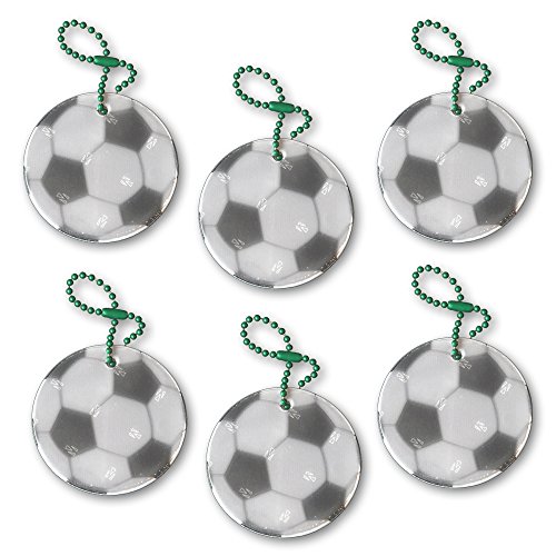Preisvergleich Produktbild funflector Reflektor-anhänger - Fußball - 6er-Pack
