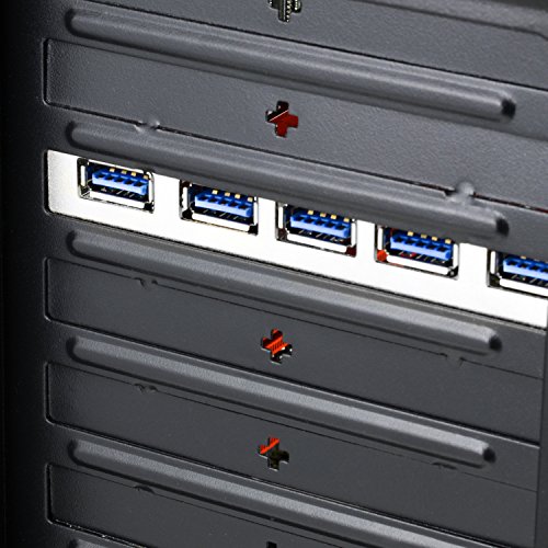 CSL – 7 Port USB 3.0 PCI Express (PCIe) Controller | 5 x extern (Ports) / 2 x intern | 15 pin SATA-Stromanschluss | Schnittstellenkarte USB 3.0 Super Speed | USB Hub intern - 7